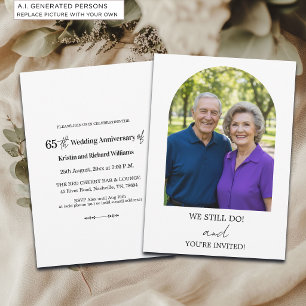 We Still Do 65th Wedding Anniversary Photo Invitation