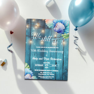 We Still Do 70th Wedding Anniversary String Lights Invitation