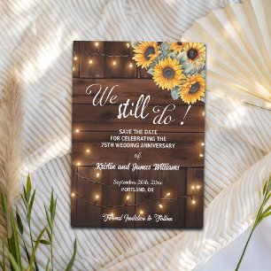 We Still Do 75th Wedding Anniversary String Lights Save The Date