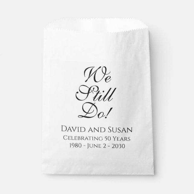 We Still Do! Anniversary Party Paper Favour Bag (Front)