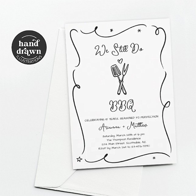 We Still Do BBQ Anniversary Party Invitation (Creator Uploaded)