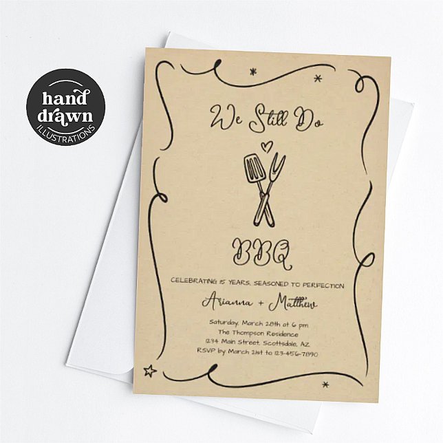 We Still Do BBQ Anniversary Party Invitation (Creator Uploaded)
