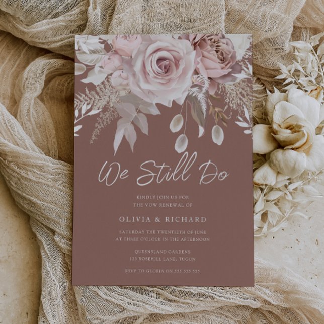 We Still Do Blush Floral Vow Renewal Silver (Creator Uploaded)
