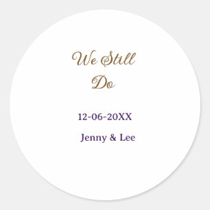 We still do brown pink name date year boho retro s classic round sticker