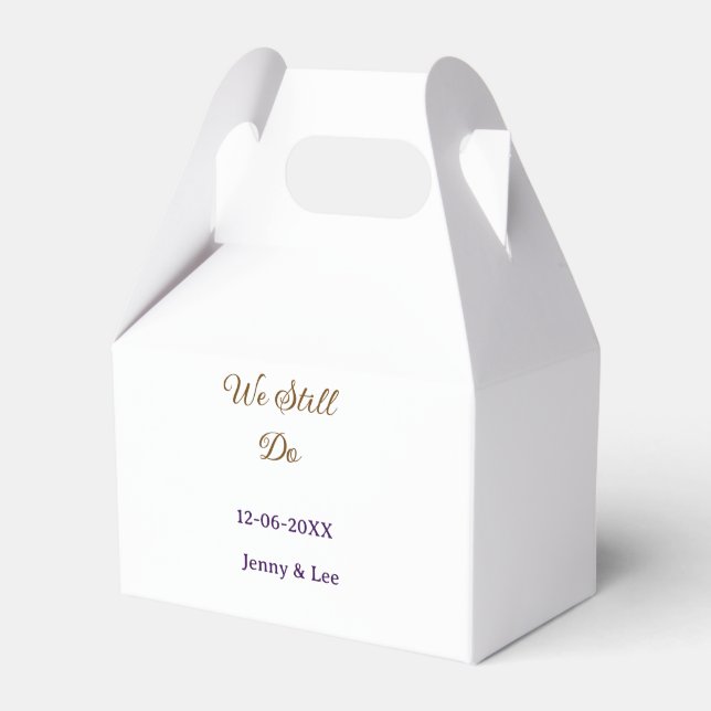 We still do brown pink name date year boho retro s favour box (Front Side)