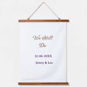 We still do brown pink name date year boho retro s hanging tapestry