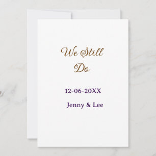 We still do brown pink name date year boho retro s invitation
