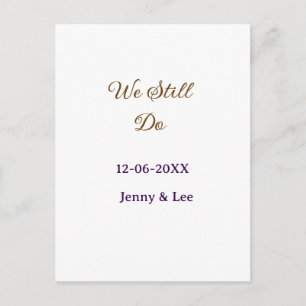 We still do brown pink name date year boho retro s postcard