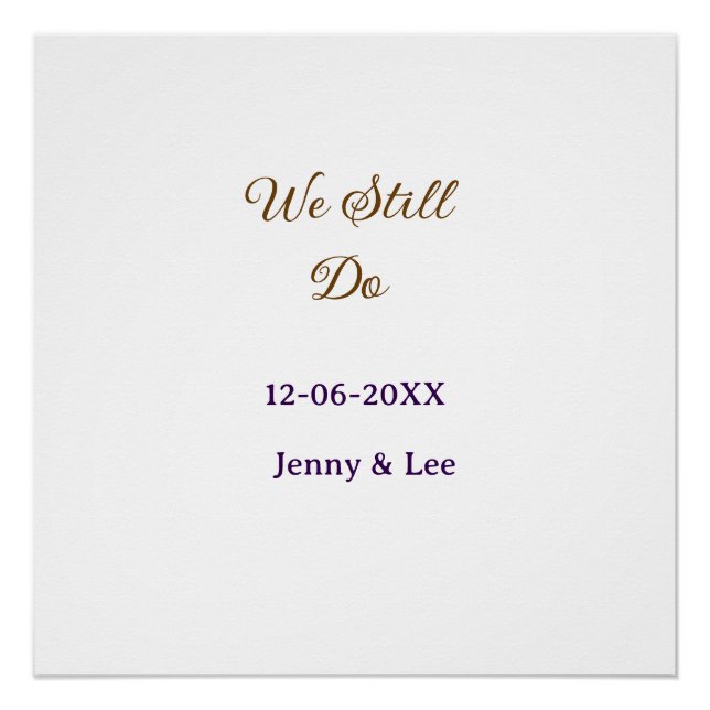 We still do brown pink name date year boho retro s poster (Front)