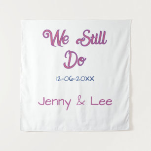 We still do brown pink name date year boho retro s tapestry