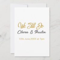 We still do couple name date champagne gold vow re