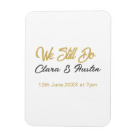 We still do couple name date champagne gold vow re