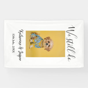 We still do couple name pet dog photo date simple banner
