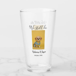 We still do couple name pet dog photo date simple glass
