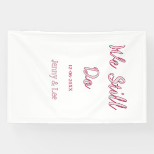 We still do maron grey name date year boho retro s banner