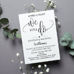 We still do Modern Minimalist Wedding Anniversary Invitation<br><div class="desc">Add your own wording into the template. To more customisation (font colour,  font style,  add photo,  move elements),  click on personalise,  scroll down and click on link "click to customise further".</div>