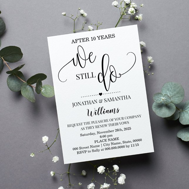 We still do Modern Minimalist Wedding Anniversary Invitation (Creator Uploaded)