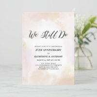 We Still Do | Modern Watercolor 25th Anniversary