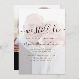 We Still Do Photo QR Code Vow Renewal  Invitation
