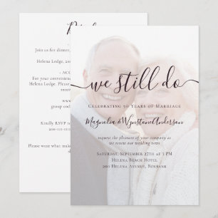 We Still Do Photo Vow Renewal All in One Invitation