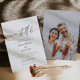 We Still Do Photo Wedding Vow Renewal Invitations