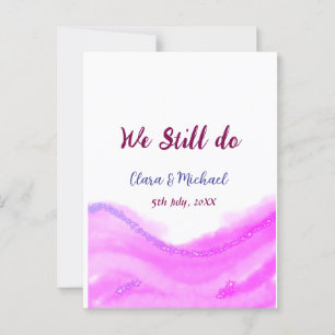 We still do pink purple watercolor glitter sparkle postcard