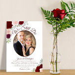 We Still Do Red & Pink Roses & Photo Vow Renewal Invitation<br><div class="desc">This beautiful vow renewal/anniversary party invitation features an elegant script title reading "We Still Do." It has a simple yet elegant design with fancy script lettering on a classic white background, and your photo in an oval frame surrounded by hand painted watercolor roses in shades of crimson red, burgundy, and...</div>