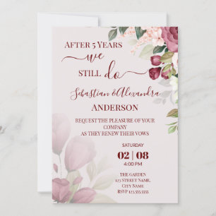 We still Do Renewal Wedding Vows Anniversary Invit Invitation