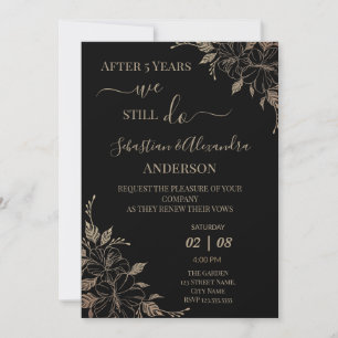 We still Do Renewal Wedding Vows Anniversary Invit Invitation