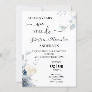 We still Do Renewal Wedding Vows Anniversary Invit Invitation