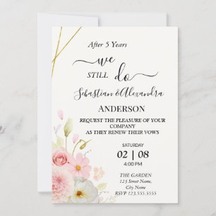 We still Do Renewal Wedding Vows Anniversary Invitation