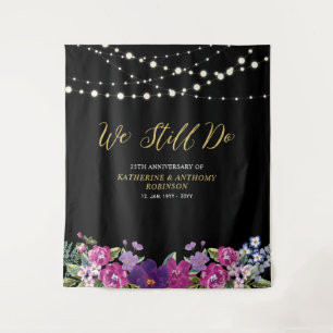We Still Do   String Lights Wedding Anniversary Tapestry