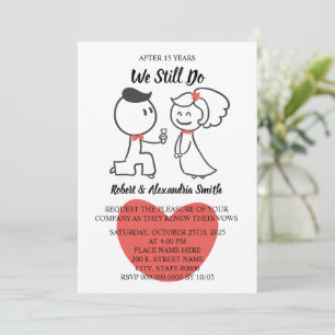We Still Do Wedding Anniversary Renewal  Invitation