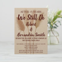 We Still Do Wedding Anniversary Renewal Pampas