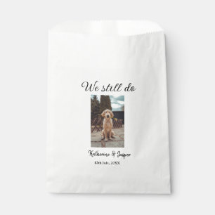 We still do wedding couple pet photo name date sim favour bags