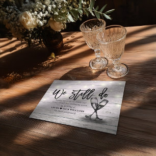 We Still Do Wedding Postponement Love is Patient Announcement Postcard