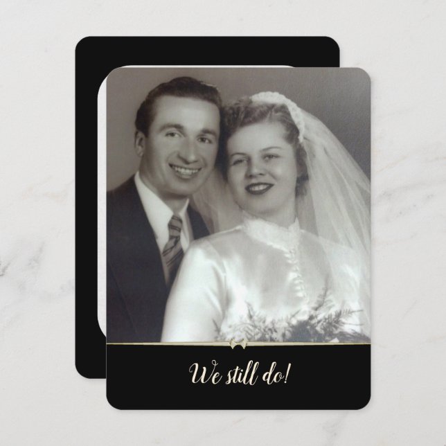 We Still Do-wedding vow renewal photo frame Invitation (Front/Back)