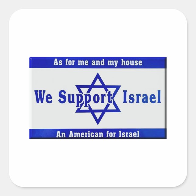 We Support Israel Square Sticker (Front)