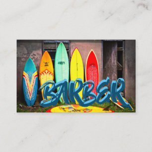 We Surf On Sunday & Monday Ocean Blues on a Business Card