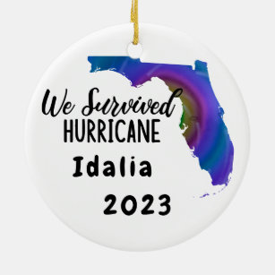 We Survived! Hurricane Idalia Florida 2023 Ceramic Tree Decoration