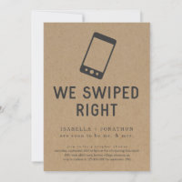 We Swiped Right Funny Wedding Shower Engagement