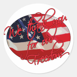 We thank you classic round sticker