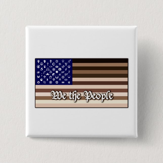 We The People 15 Cm Square Badge (Front)