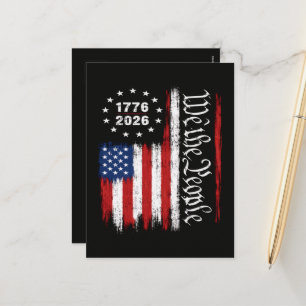 We The People 1776 2026 Patriotic Flag Holiday Postcard
