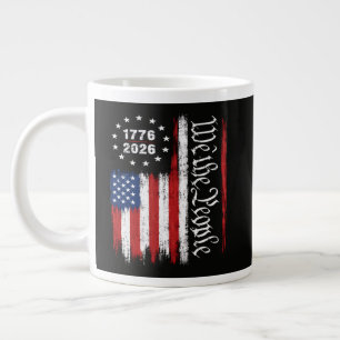 We The People 1776 2026 Patriotic Flag Large Coffee Mug