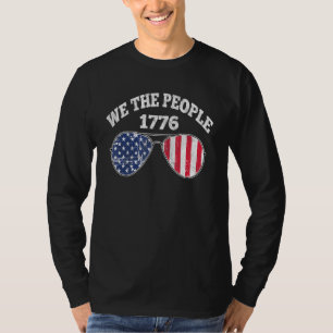 We The People 1776 Flag Usa American Patriotic Vin T-Shirt