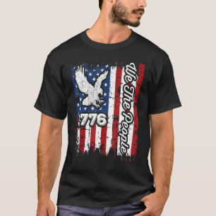 We The People 1776 Usa American Flag Patristic Ame T-Shirt