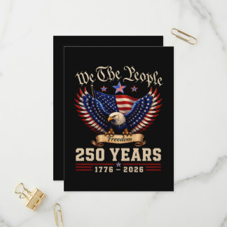We The People 250 Years Freedom Eagle Invitation Postcard