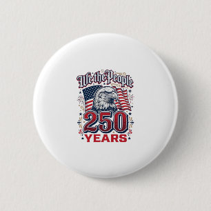 We The People 250 Years Patriotic Eagle Vintage De 6 Cm Round Badge