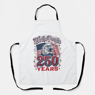 We The People 250 Years Patriotic Eagle Vintage De Apron